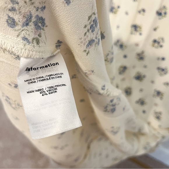 Reformation Crimini Mini Floral White Slip Dress - Picture 7 of 7